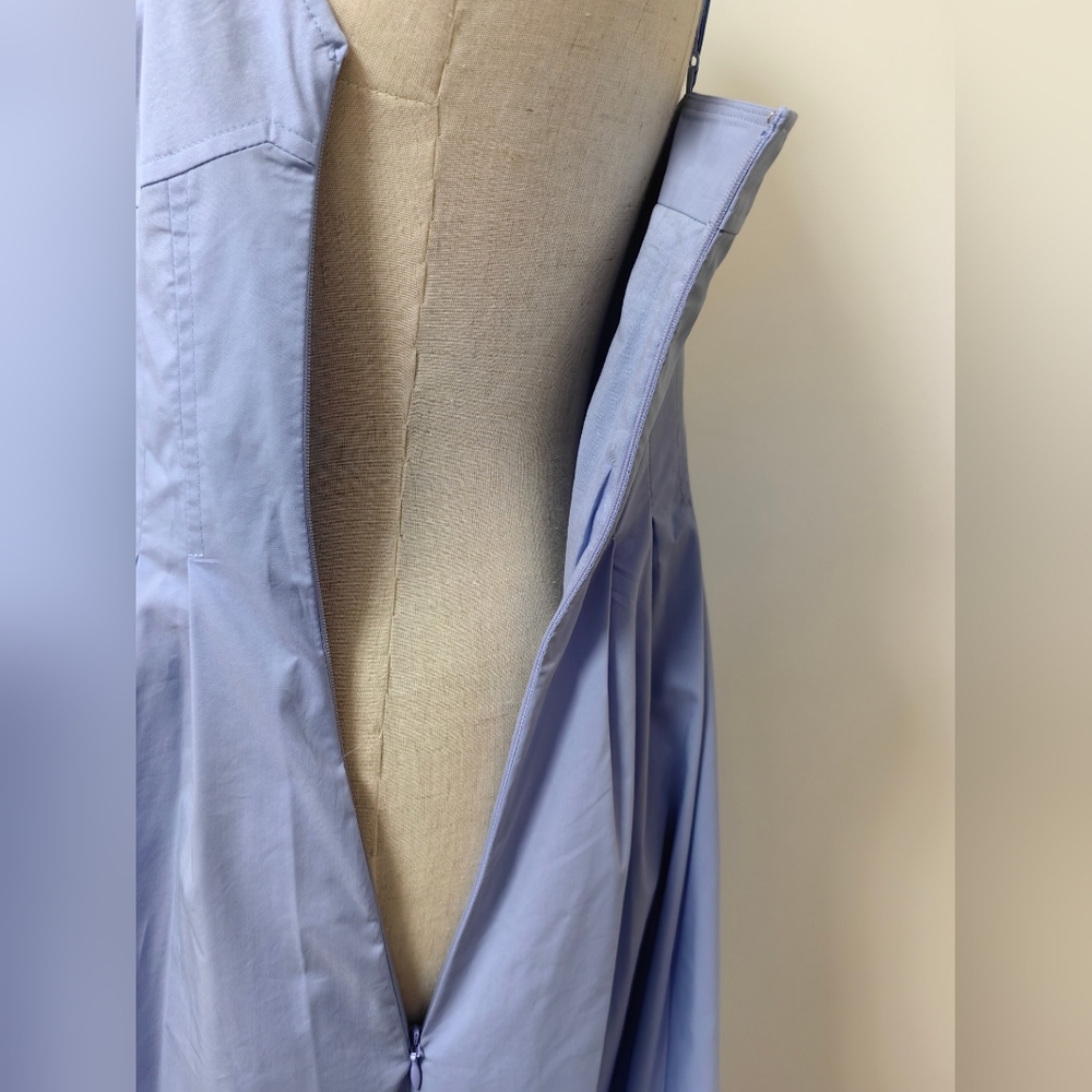 SIMKHAI Kittiya Poplin Fit & Flare Midi Dress - Picture 12 of 14
